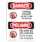 Signmission OSHA Sign, Tipping Hazard Do Not Climb Bilingual, 10in X 7in Rigid Plastic, 7" W, 10" L, Spanish OS-DS-P-710-VS-1793 - alternate 1